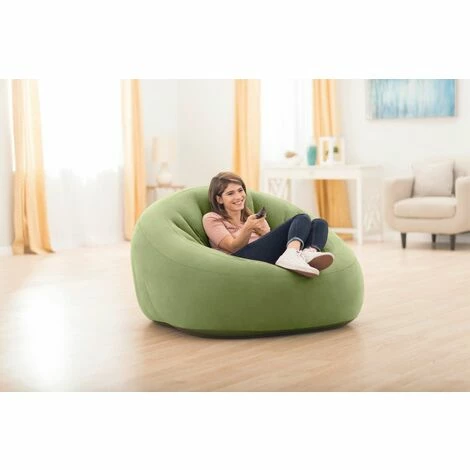 Intex Aufblasbarer Lounge-Sessel Und Clubsessel "Beanless Bag Club Chair" Grün 124 X 119 X 76 Cm