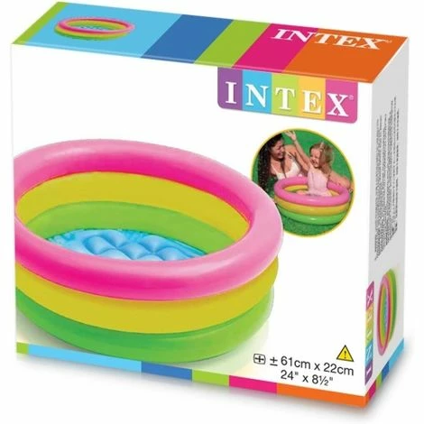 Intex Babypool 3-Ring Baby Planschbecken Aufblasbar – Bild 2