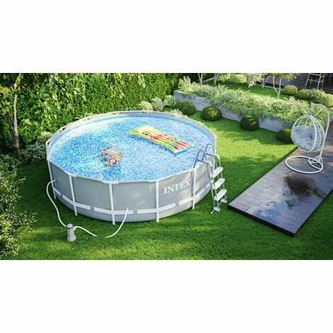 INTEX Prism Frame Swimming Pool Schwimmbecken 427x107 Cm Komplett-Set 26720 – Bild 2