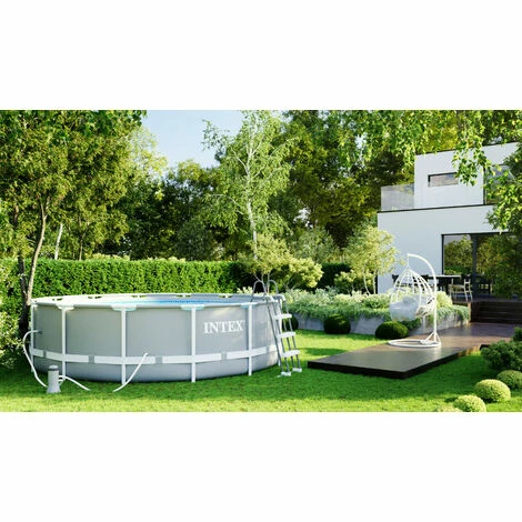 INTEX Prism Frame Swimming Pool Schwimmbecken 427x107 Cm Komplett-Set 26720 – Bild 3