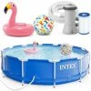 INTEX Metal Frame Swimming Pool 366x76 Cm Schwimmbecken Mit Pumpe 28212