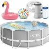 INTEX Metal Prism Frame Swimming Pool 366x76 Cm Schwimmbecken Mit Pumpe 26712