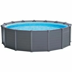 Schwimmbad Rundes Intex Ø 478 Cm Oberirdisch Farbe Graphit 26384NP | Graphit