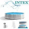 Intex Frame Pool Set Prism Rondo Ø 457 X 122 Cm Grau - Komplettset