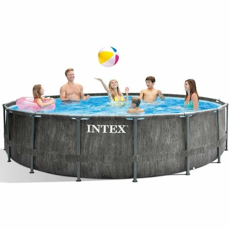Intex Premium Frame Pool Set Prism Greywood Ø 457 X 122 Cm – Bild 2