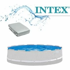 Intex Ersatzfolie Für Frame Pool 457 X 122 Cm In Hellgrau Ohne Gestänge