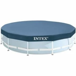 Intex 28032 Round Pool Cover - Poolabdeckplane - Ø 457 Cm - Für Metal Und Prism Frame Pool