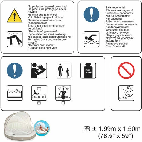 Intex Ø 199 Cm Lounge Canopy Island 58292NP – Bild 4