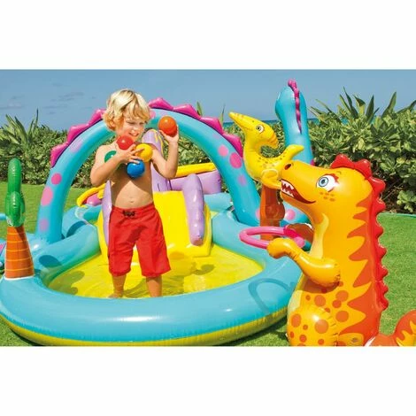 Intex 57135 Play Center Dinoland Planschbecken Pool Wasserrutsche +Bälle – Bild 4